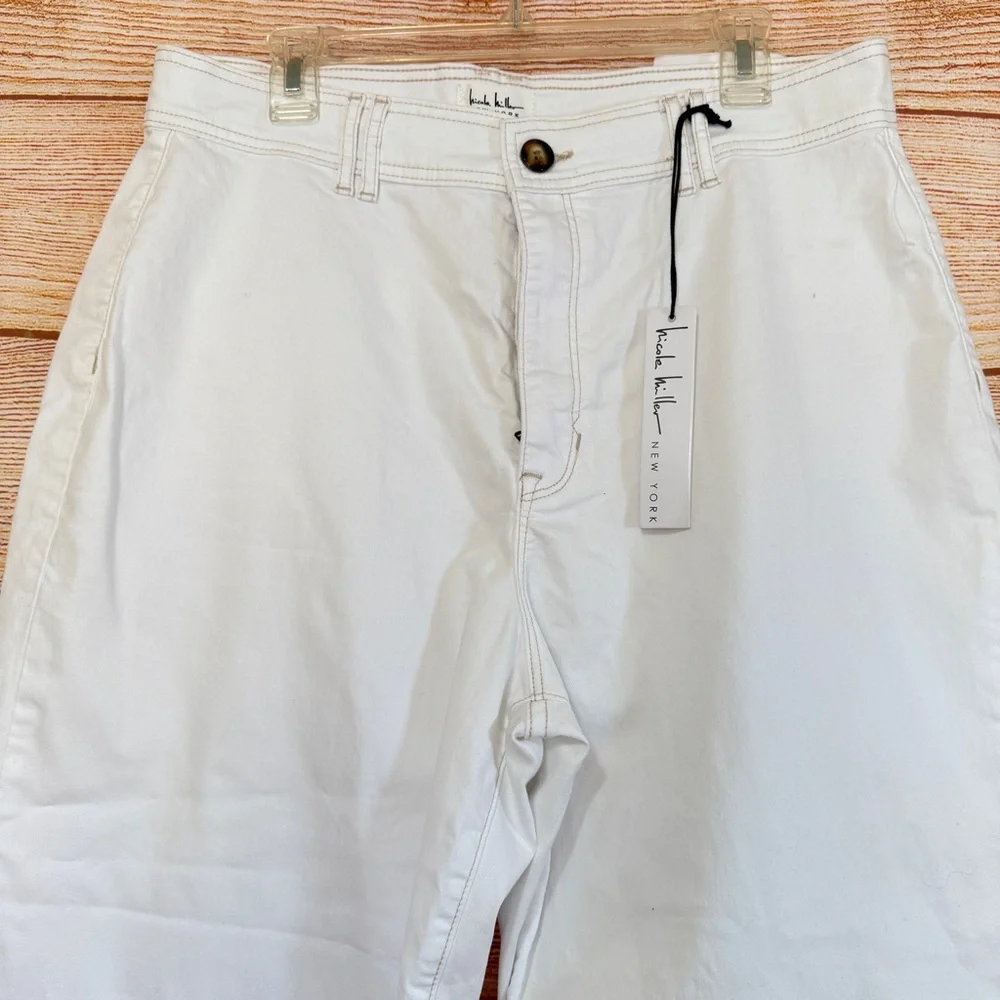 Nicole‎ Miller Jeans Nomad Super High Rise Wide Leg Crop Women Size 16